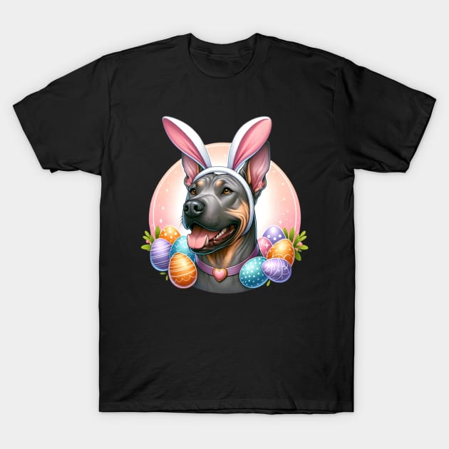 Thai Ridgeback Celebrates Easter with Bunny Ears T-Shirt by ArtRUs